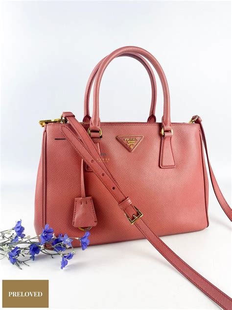 Prada BN1801 Saffiano Small Galleria Double Zip Tote Tamaris